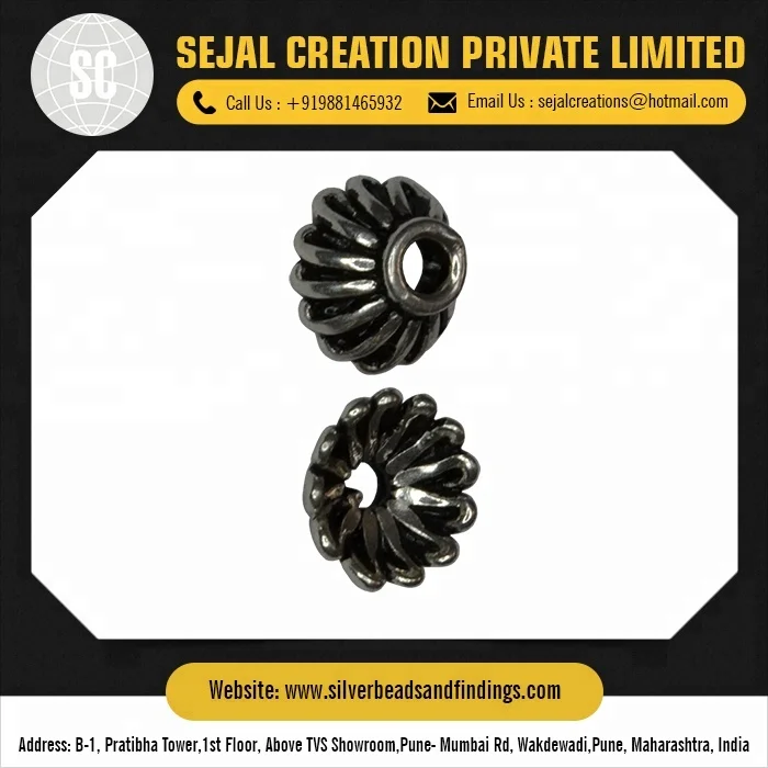 OEM Supply Sterling Silver Beads Cap B151