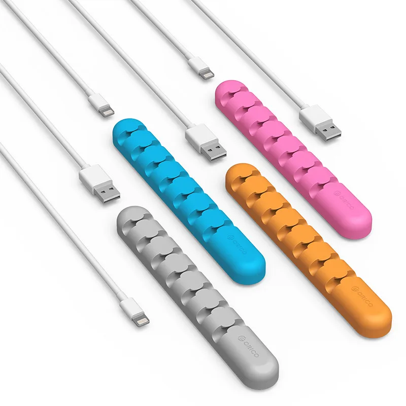 ORICO 7 Slots Silicone Clips Holders Desktop Cable Desktop Cable Manager