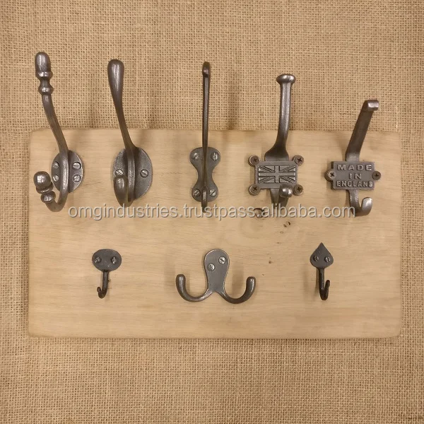 OMG Industries buy retro vintage cast iron number 1 to 9 hat & coat hook top sale cast iron coat hook wall decorative hook