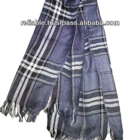 Check Design Unisex VISCOSE SCARF  RAYON SCARF