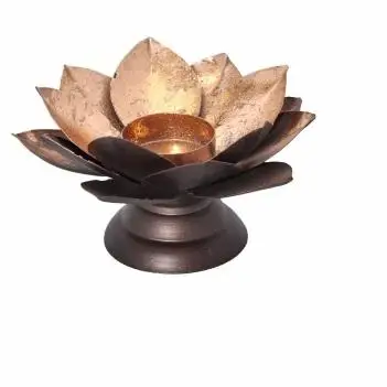 GOLDEN LOTUS TEA LIGHT CANDLE HOLDER  HOME DECORATIVE CANDLE HOLDER HANDICRAFT CANDLE HOLDER