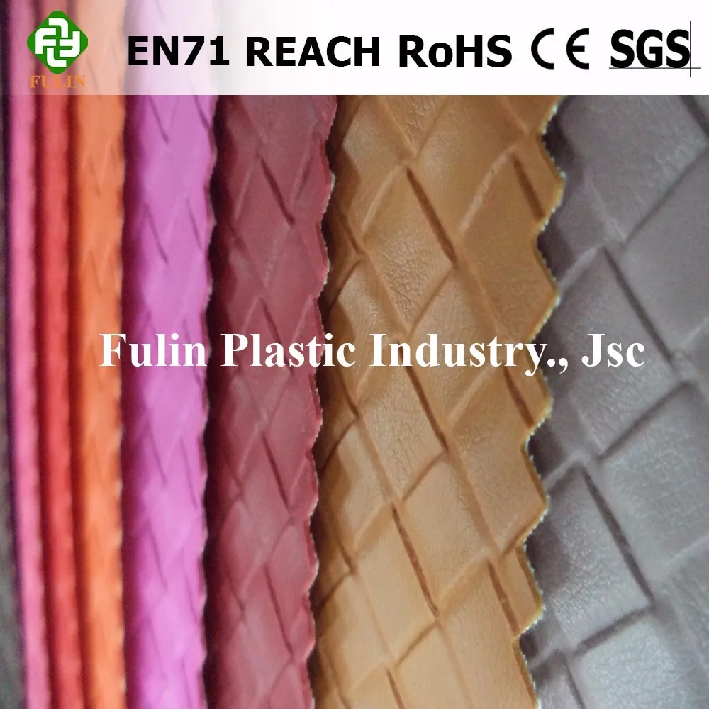 Vietnam Import PVC Rexine Cloth Nonwoven Backing Synthetic Elasticity Embossed PU Sofa Bag Furniture Chair Garment Football