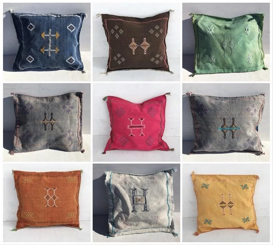 
beautiful Handmade Cactus Silk PillowS 