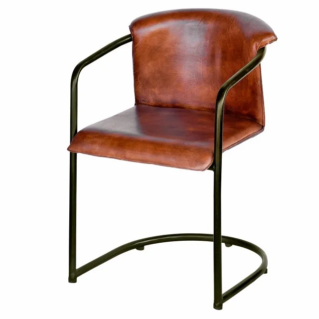 Original Design Leather & Iron Industrial Chair