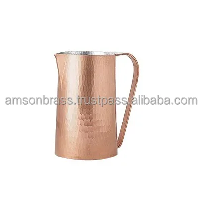 Old Style Hammered Copper Pitcher for Dining Copper Made Indian Style Copper Jug For Home & Restaurant Uses Jug Manufacture