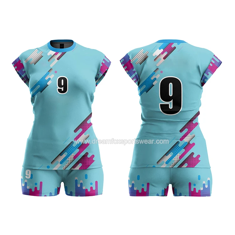 latest style custom sublimation volleyball uniform shirts designs sports fitness youth volleyball jersey