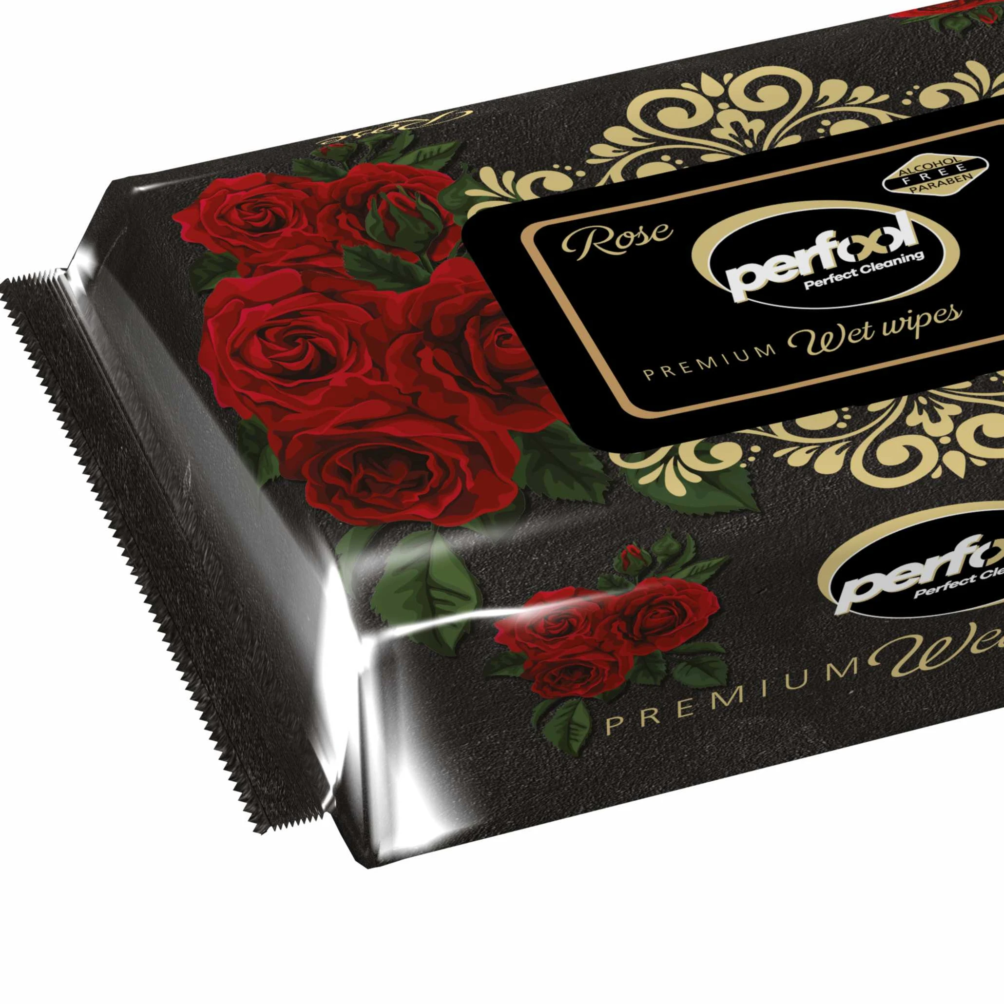 Перманентные качественные влажные салфетки розового цвета с 100