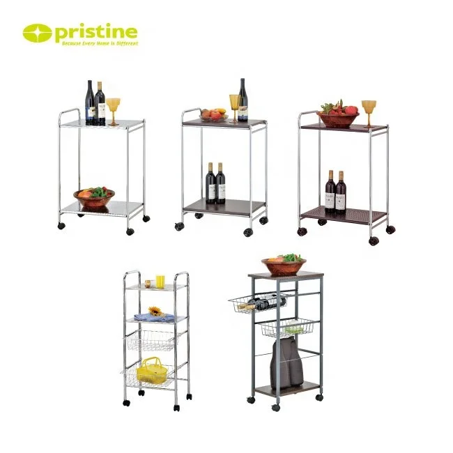 Сделано в Тайване мебель для дома хранения 4-ярусный выставочный стенд металлический поднос Кухонная Тележка