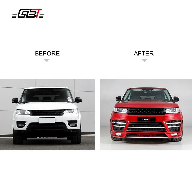 GBT body kits front rear bumper plate air-inlet grille DRL Case exhaust pipe for year 2014-2017 for Land Rover Range Rover SPORT