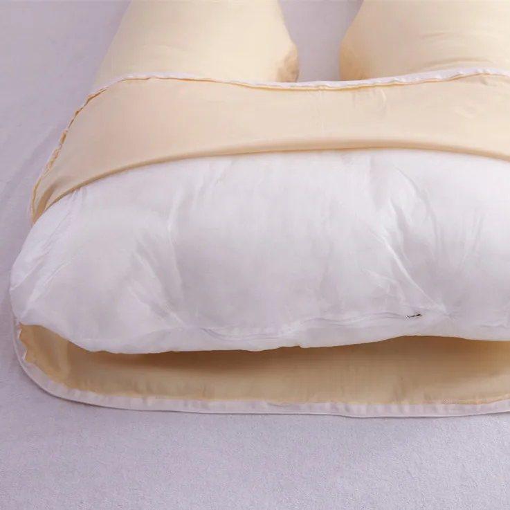 U Shape Polyester Stuffing Microfiber/Cotton Cover Full Body Pregnancy Pillow, Maternity Pillow, Pillow For Pregnant Women