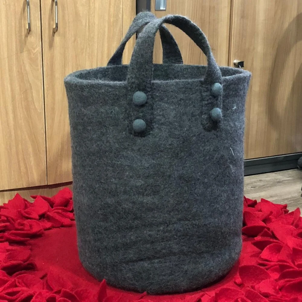 FBB-001, Felt Baskets, Made from 100% Pure Eco-friendly New Zealand Wool, Felted by Skilled and Talented Women Artisans of Nepal