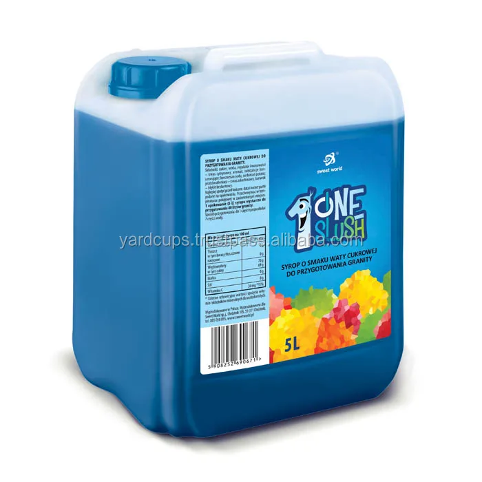 
Slush ice syrup concentrate 5 liters 1:7 mix ratio 