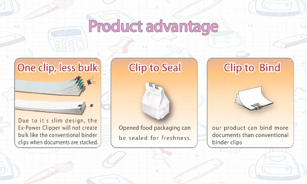 
1130G Innovate Colorful Binder Clip for documents 