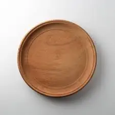 Круглая деревянная тарелка для зарядки блюдо сервировки еды