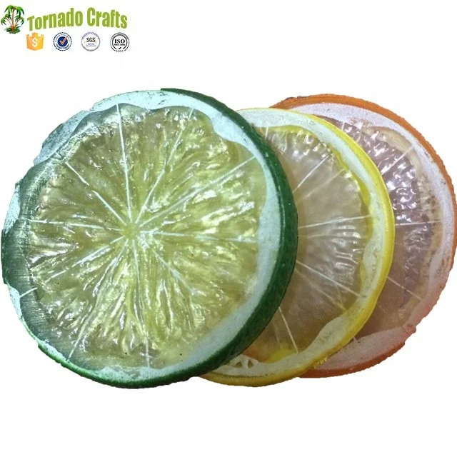 
In Stock Lifelike Green Lemon Lime Slice Garnish Artificial Fruit Faux Food  (50043342113)