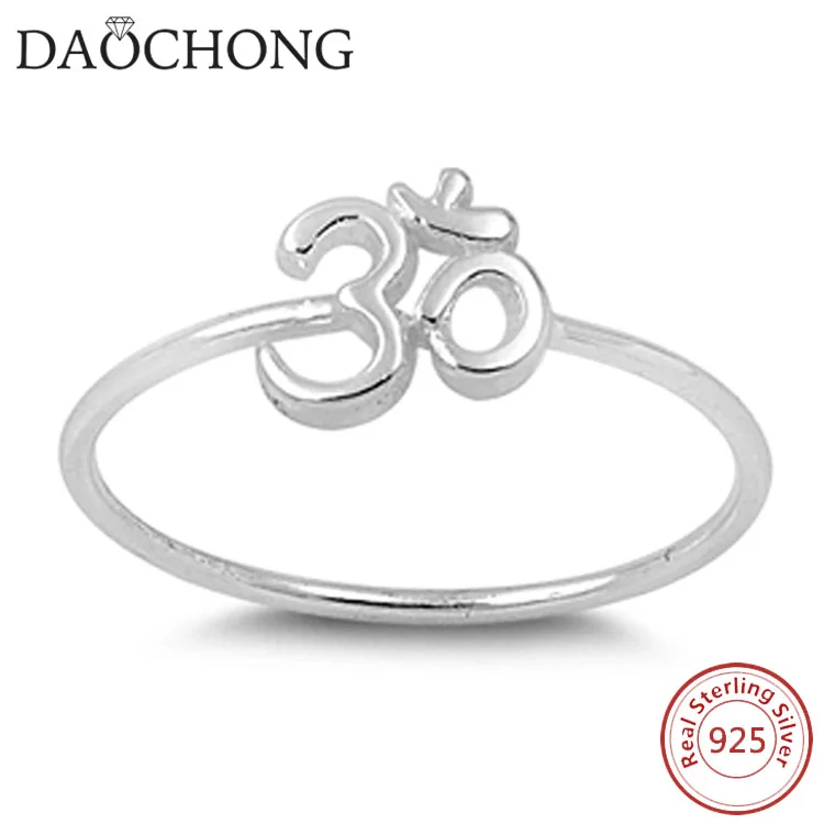 925 Sterling Silver Om Sign Rings for women