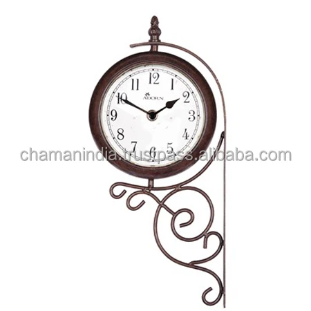 Station Double Sided Wall Mounted Clock