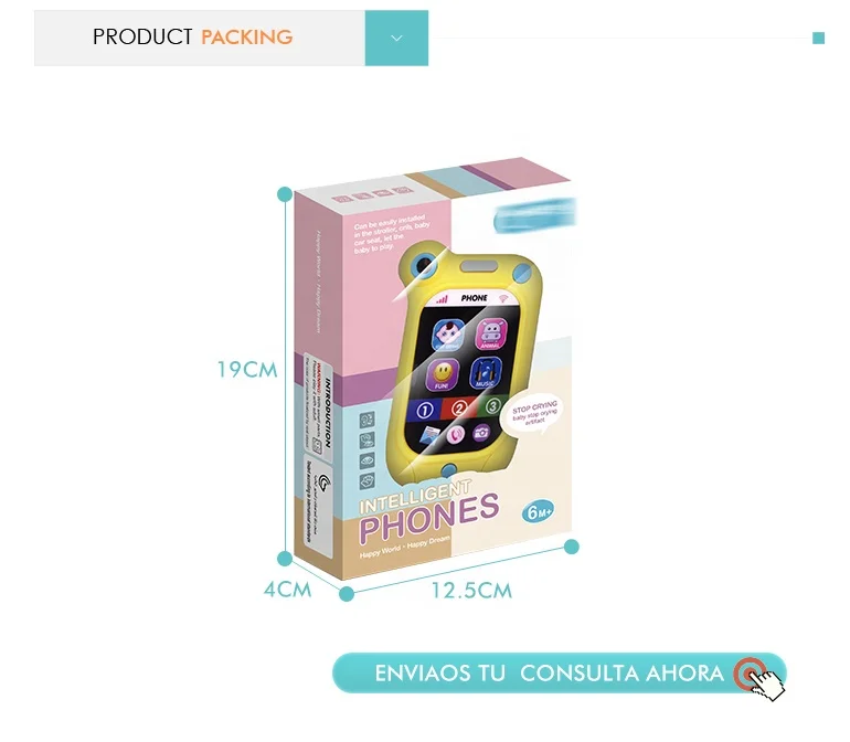 Early Educational Learning Baby Cell Phone Toys Screen Touching Toddler Toy Mobile Phone Kids With Music And Light