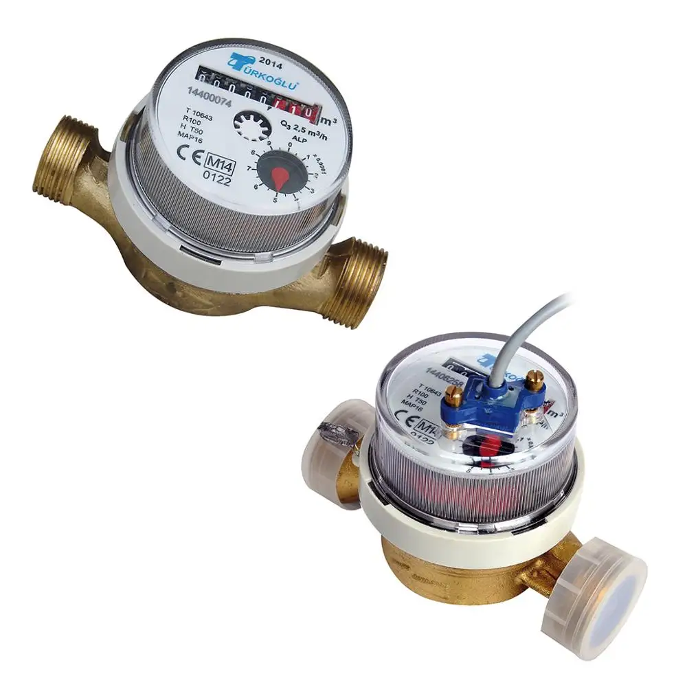 DN20 Одноструйный сухой циферблат, счетчик воды класса C (импульсный выход)