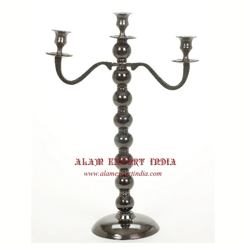 THREE ARMS CANDLE HOLDER, DECORATIVE CANDELABRA