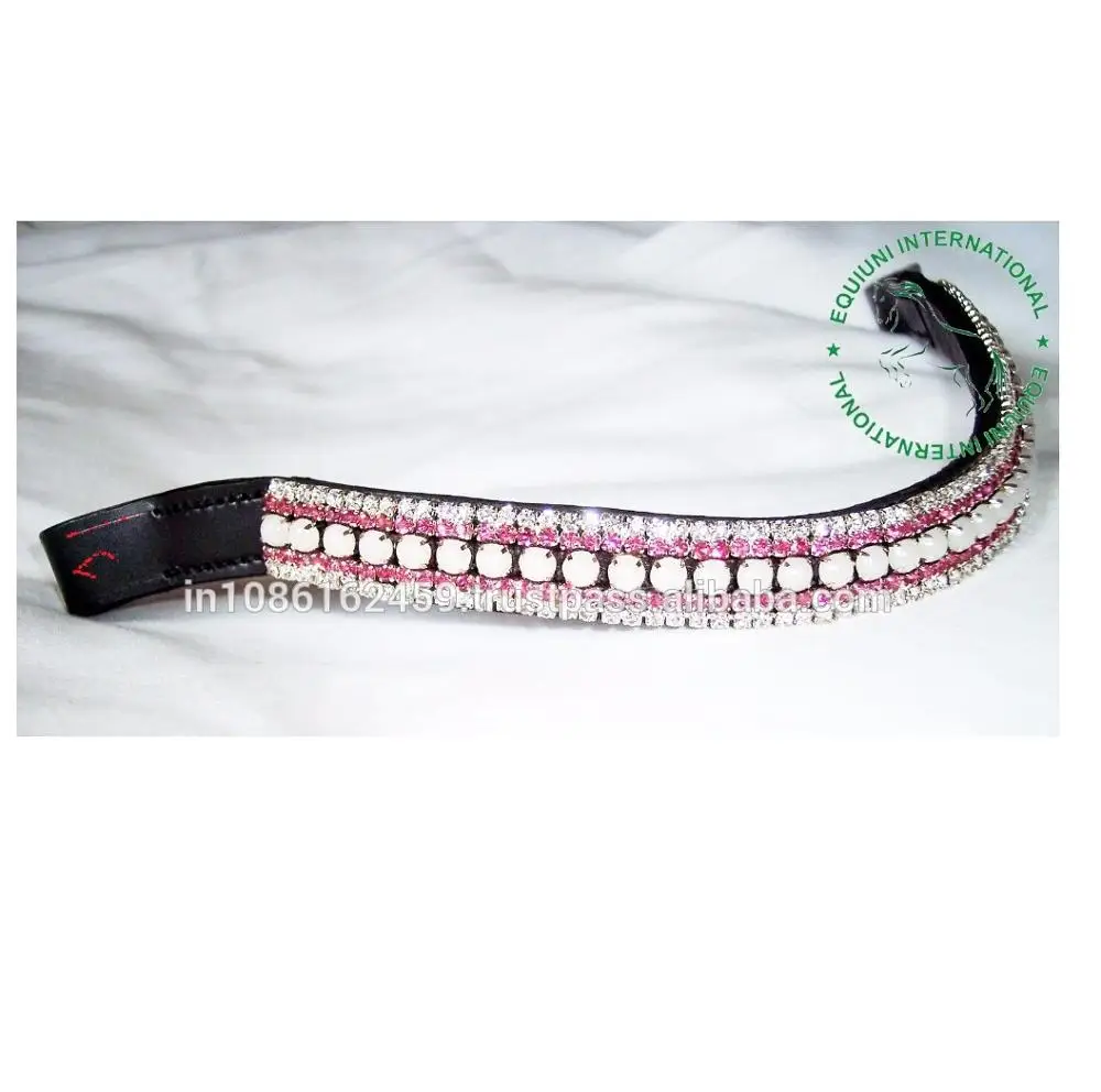 leather crystal browbands