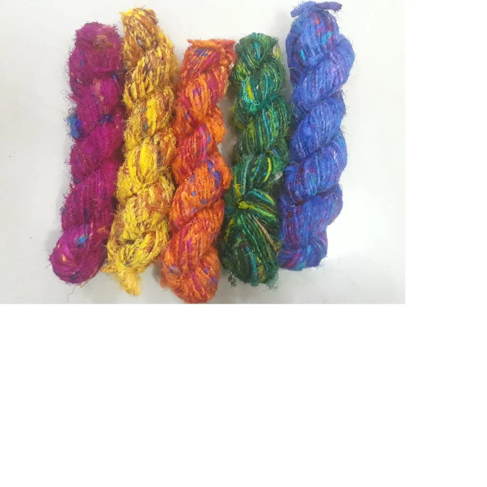 Sari Silk Yarns in Multi colours