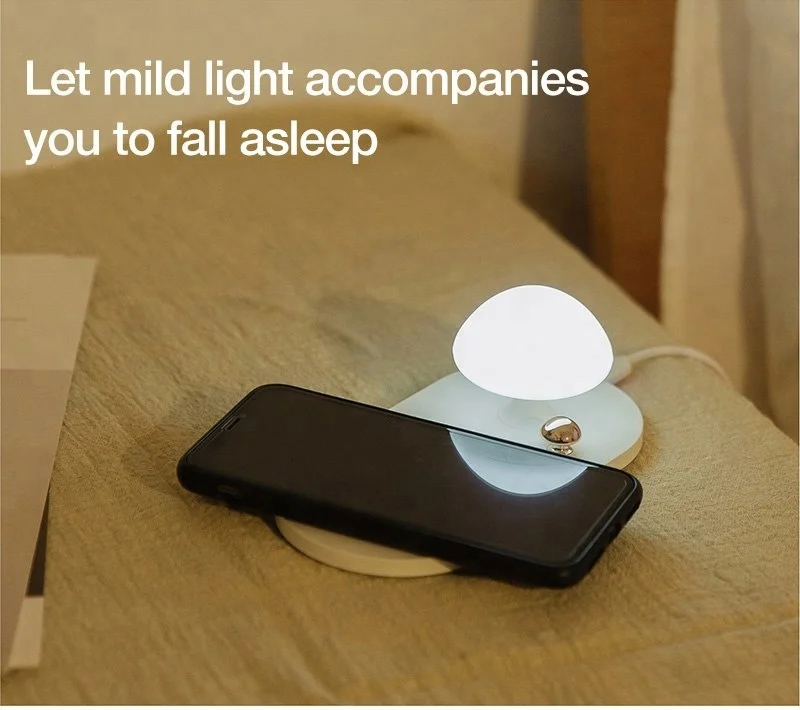 Multifunction Table Desk LED Lamp Qi Wireless Charger Cell Phone Fast Charging for Samsung iPhone Desktop Light