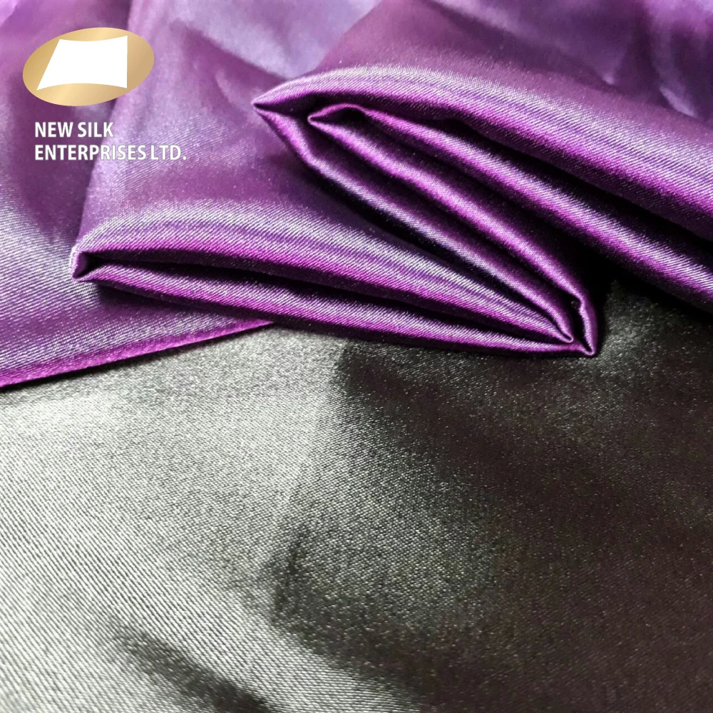 Shiny 100% polyester woven crystal satin fabric for lingerie