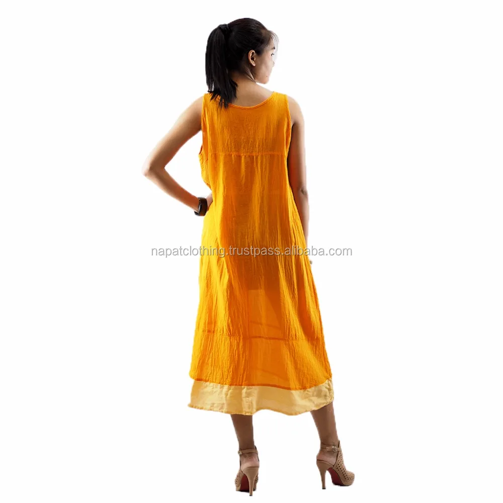 NAPAT Mid-Calf Long Dress Woman Casual Solid Cheap Dress