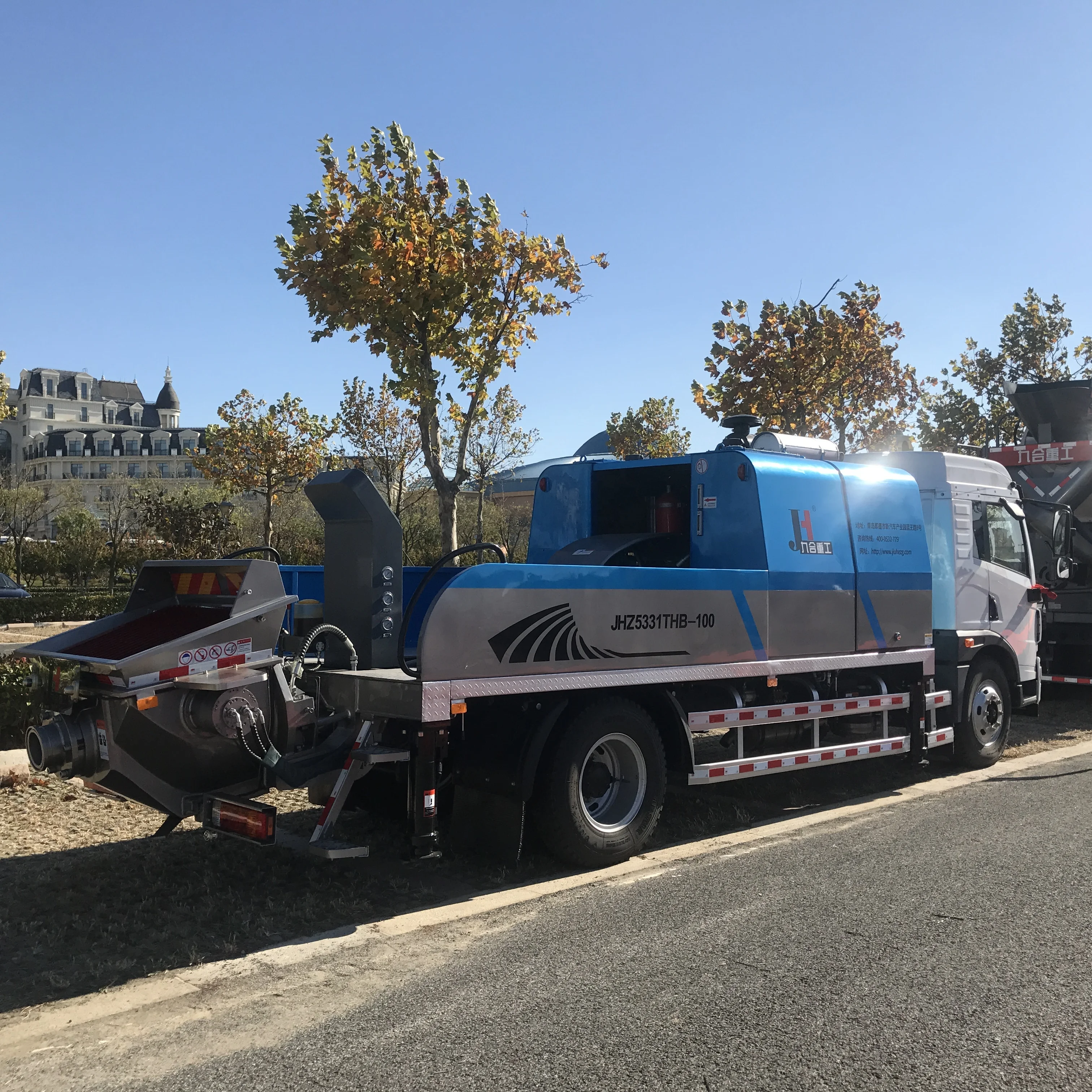 Hot sell JIUHE brand diesel truck mounted concrete pump