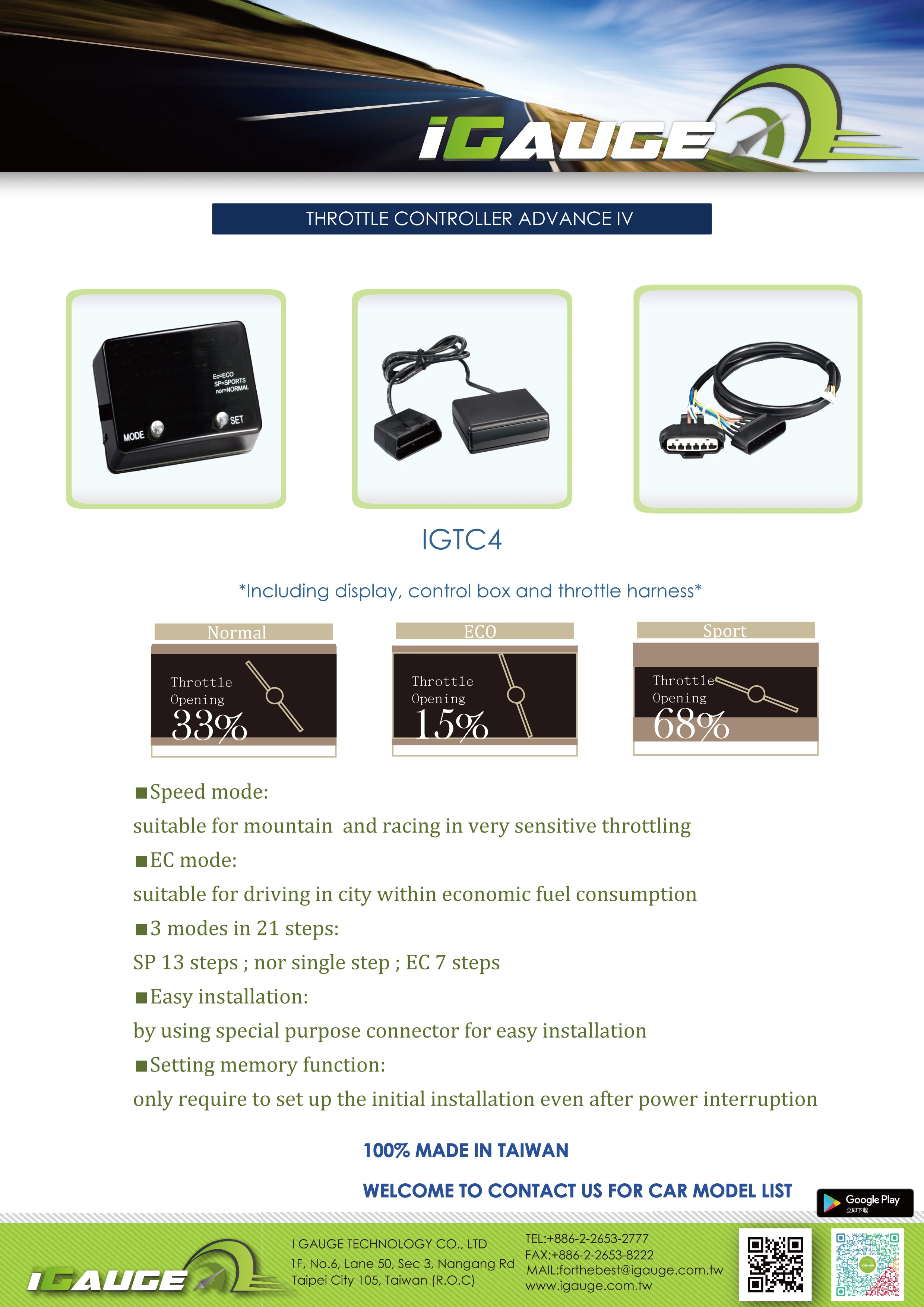 Red LED Display Auto Car Cruise Control Throttle Controller