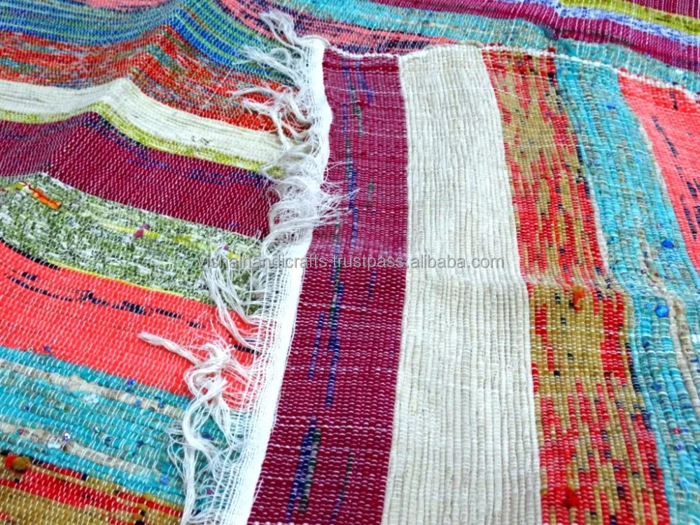 Carpet Chindi Rag Rug Indian Floor Decor Yoga Mat Dari