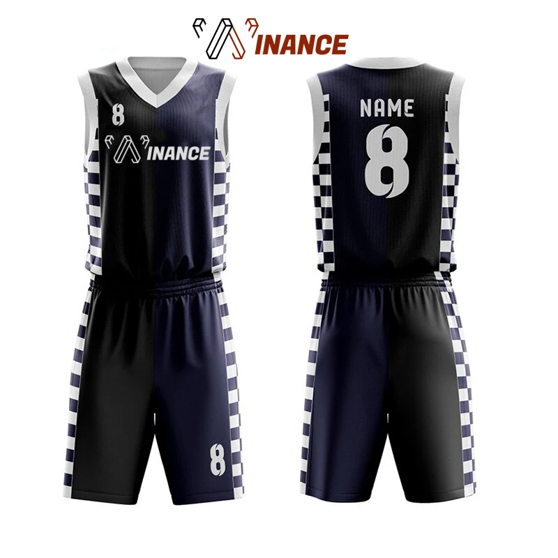 Wholesale Fully Customized 100% Polyester Reversible Basketball jersey Set