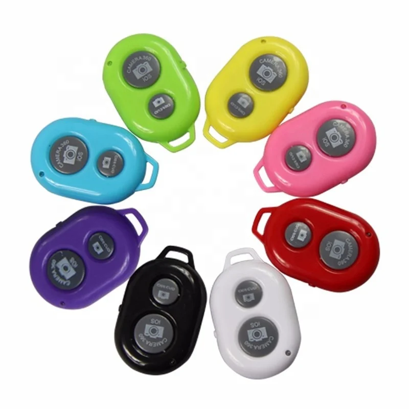
bluetooth remote control for IPHONE Smartphone colorful wireless control with button battery bluetooth remote shutter controller 
