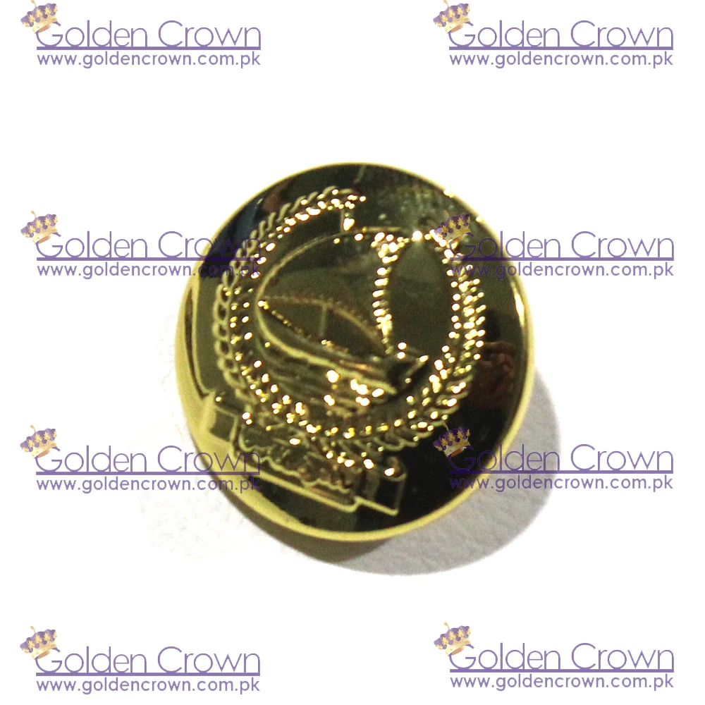 Dubai 16.5mm Gilt or Prisons uniform button