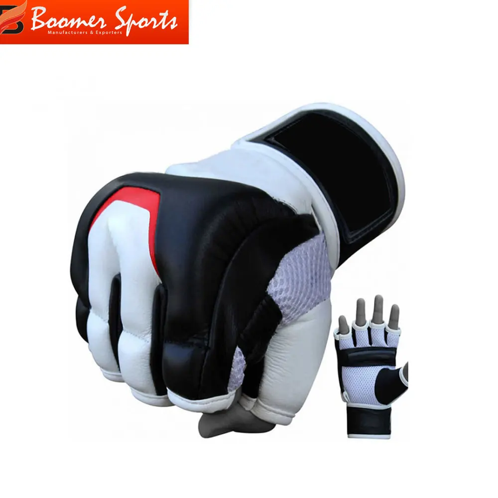 Boxing MMA Martial arts Custom PU Leather Gloves High Quality Material
