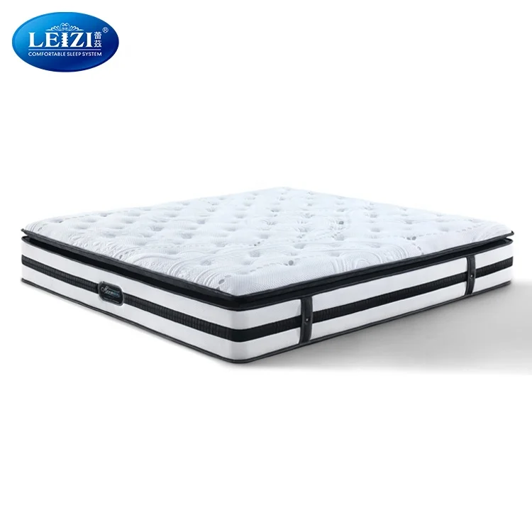 High density full size pillow top pocket spring gel memory foam mattress wholesale