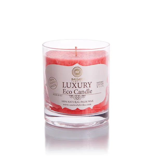 Luxury Scented Eco Candles in Glass 9 Top Fragrances Hand made of Palm Wax in EU
