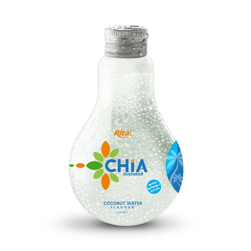 325ml Glass Bottle Chia Seed Drink with Coconut Water