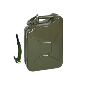 
10 L Bullet Box Fuel Gas Oil Jerry Can / Black, Red and Green Color Jerry Can 