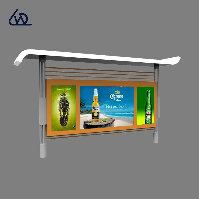 Outdoor Waterproof Digital Signage 47 Inch Dual Touch Screen Kiosk with Scrolling Light Box