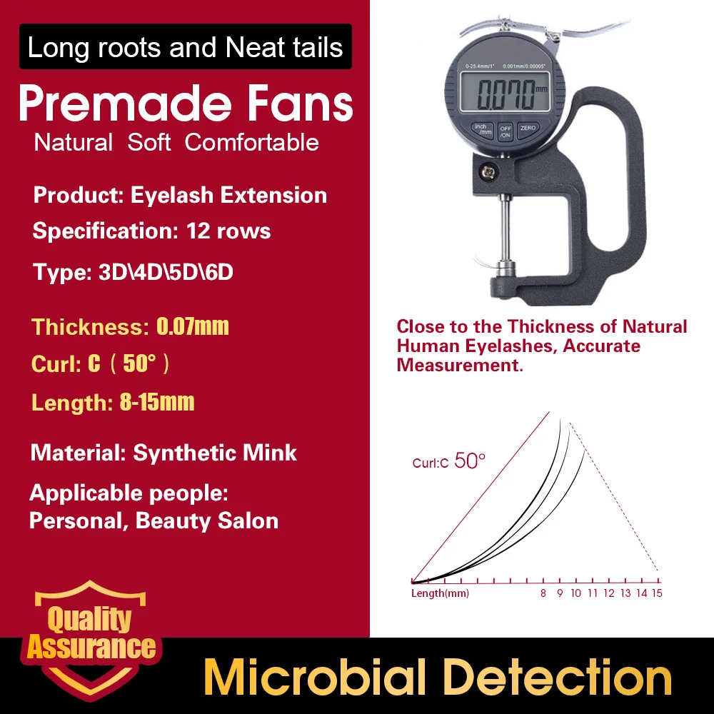 
Super September promotion 3D-6D Premade Volume Fans Eyelash Black Faux Mink Premium Eyelash Application Eyelash extension 