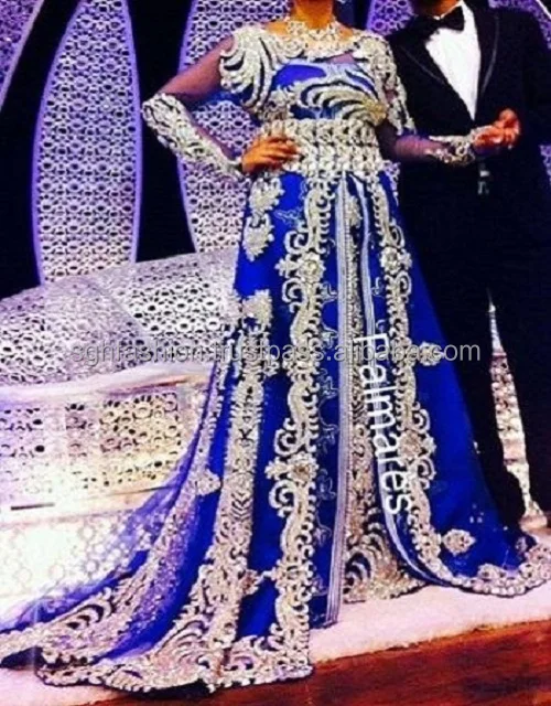 Hand beaded moroccan kaftans for bride