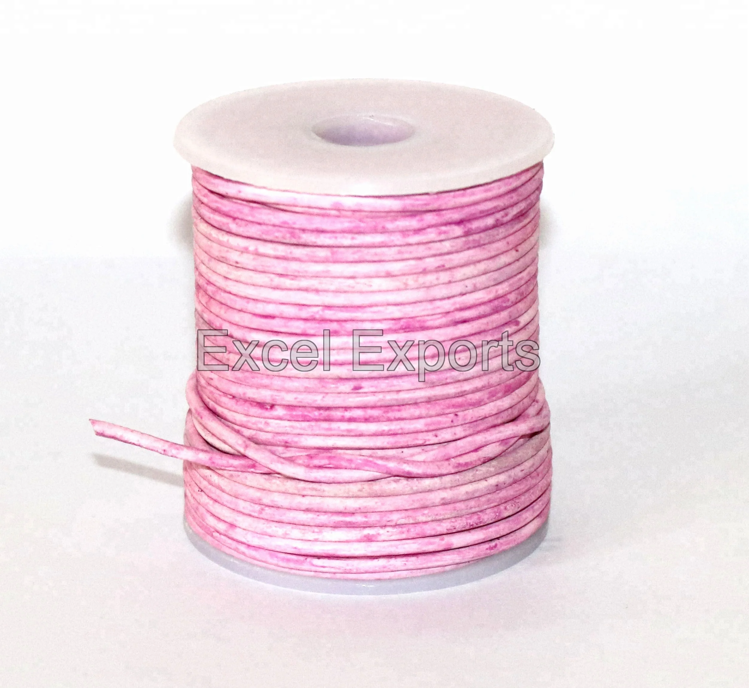 Round Leather Thongs - 2mm  25 meter spools from Manufacturer supplier of Premium quality Leather Cords