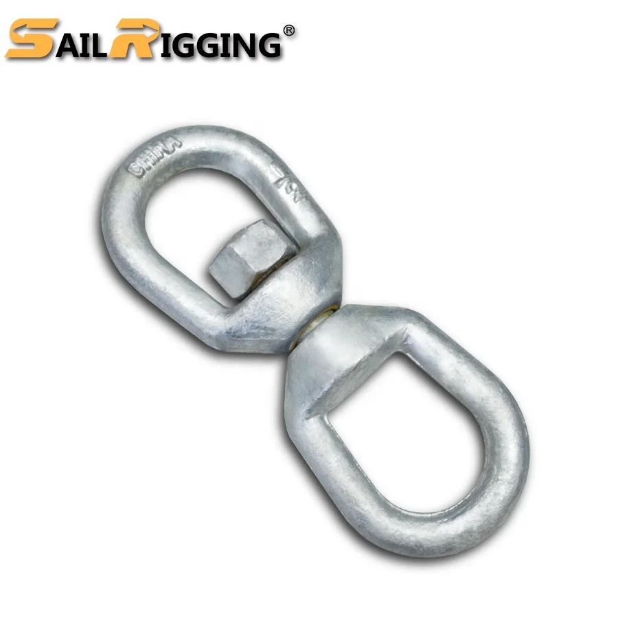 
G402 Us Type Galvanized Carbon Steel Lifting Anchor Chain Swivel with G-402 Eye and Eye 