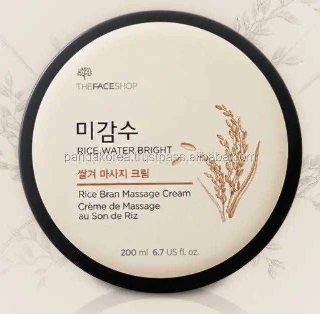 
Korean beauty skin care-THE FACE SHOP-Rice Water Bright Rice Bran Massage Cream 200ml Exfoliator 