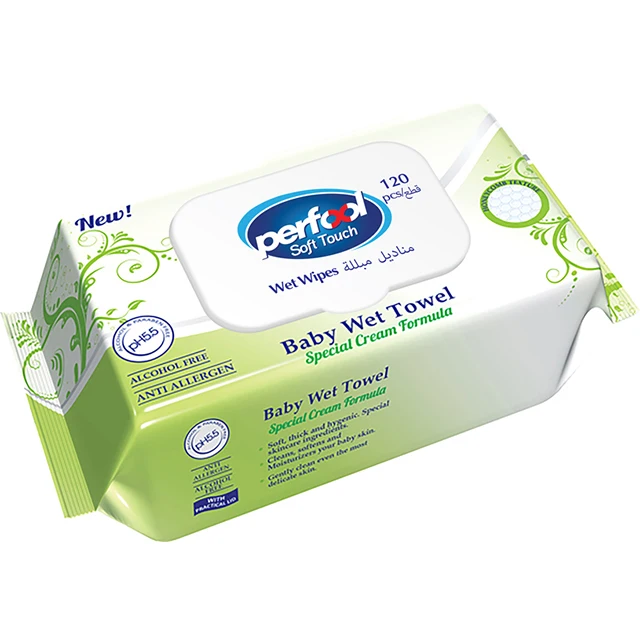 Perfool wet wipes 120 pcs apple, lavender, rose fragrance