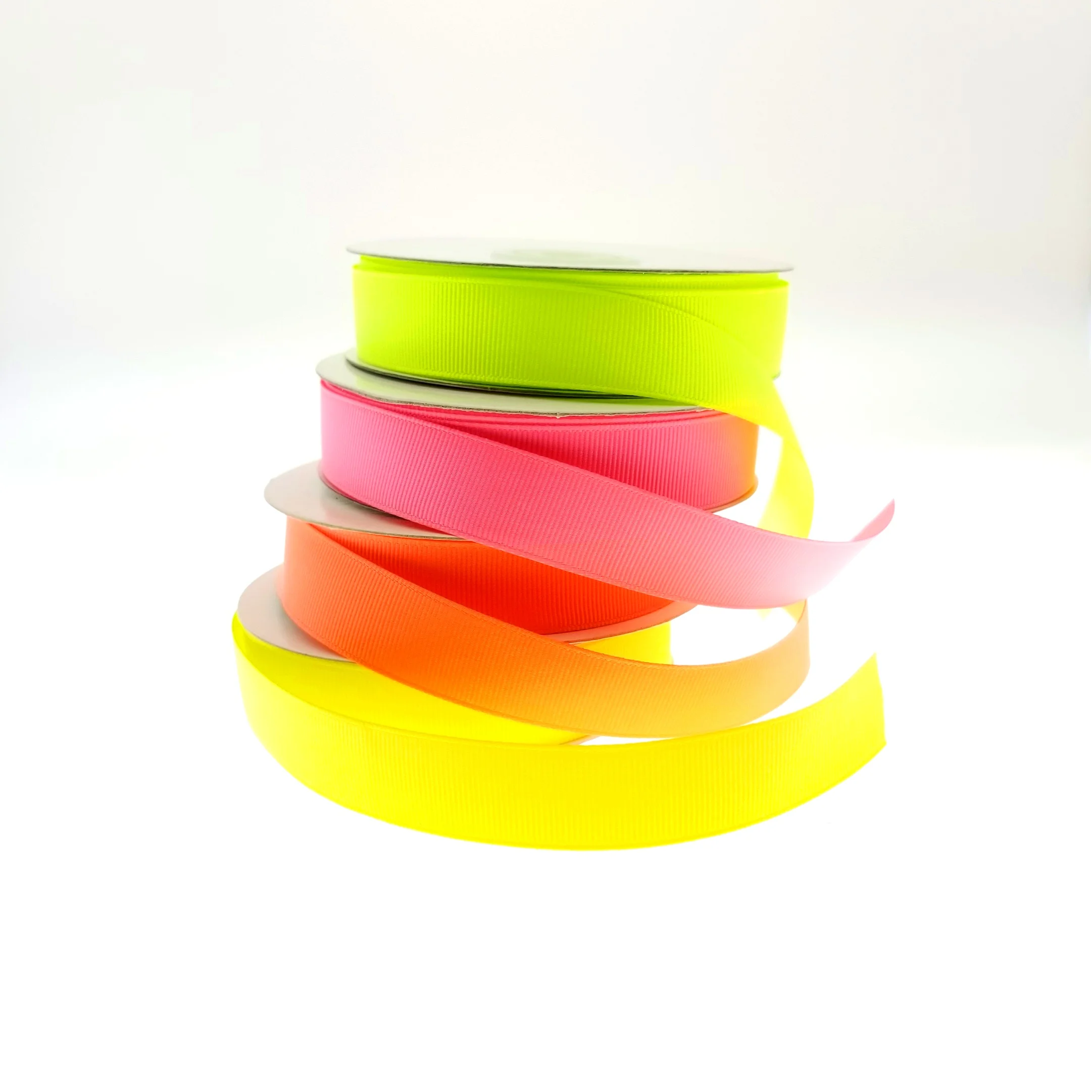 196 Stock color 3mm - 100mm polyester woven grosgrain ribbon