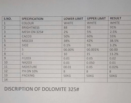 Calcined Dolomite & calcium carbonate Marble Powder for coating paint industries use