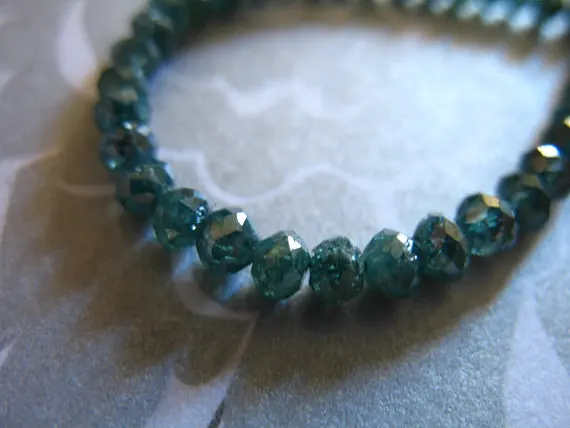 2 mm to 5 mm Genuine Blue Faceted Diamond Beads For Necklace / Strands,Diamond Beads for Bracelet Necklace Jewelry,Natural Beads